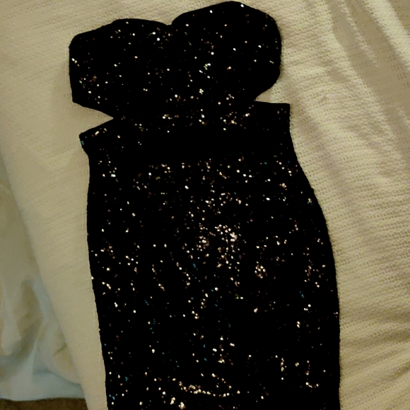 Sexy  sequined cut out body con cocktail dress - Picture 8 of 13
